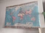 Wereld kaart 2 stuks wereldkaart 143 x 100cm, Ophalen of Verzenden, Gebruikt, Overige onderwerpen