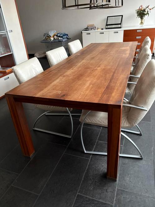 Tafel van Kersenhout, Huis en Inrichting, Tafels | Eettafels, Zo goed als nieuw, 100 tot 150 cm, 200 cm of meer, Vijf personen of meer
