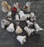 16 kerstklokken glas en plastic, Diversen, Kerst, Ophalen of Verzenden, Gebruikt