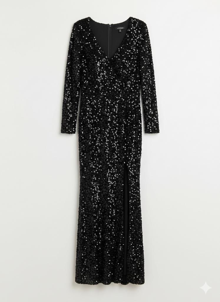 Nieuwe Vera & Lucy Pailletten Gala Jurk - S & M, Zwart, Nieuw, Ophalen of Verzenden, Maat 36 (S)