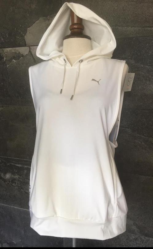 Puma wit top sleeveless hoodie capuchon S M L NIEUW, Kleding | Dames, Sportkleding, Nieuw, Overige typen, Maat 38/40 (M), Wit