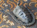Prachtig origineel antiek masker uit Nigeria van Benin brons, Antiek en Kunst, Ophalen of Verzenden