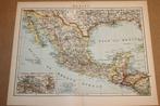 Antieke kaart - Mexico - Circa 1900, Boeken, Ophalen of Verzenden, 1800 tot 2000, Nederland, Landkaart