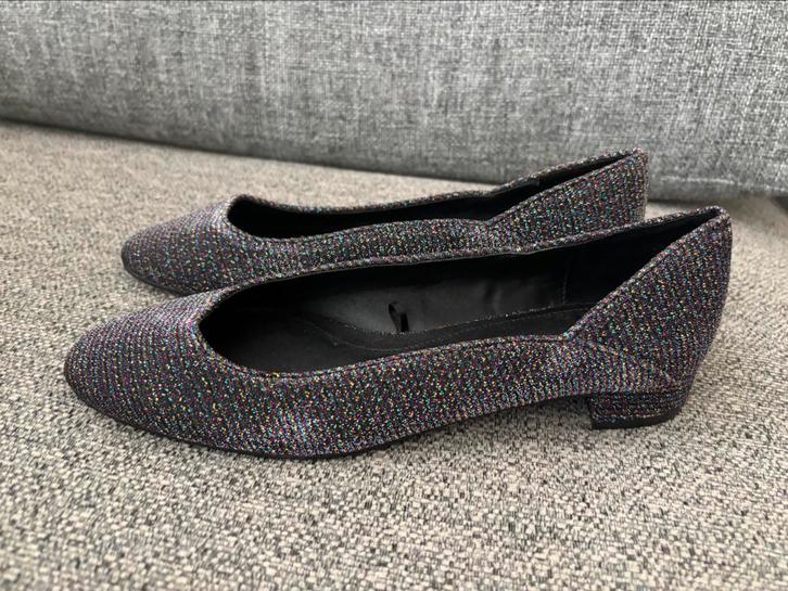 Zara glitter ballerina, loafers, platte flats, slip ons, 36, Kleding | Dames, Schoenen, Nieuw, Instappers, Zwart, Ophalen of Verzenden