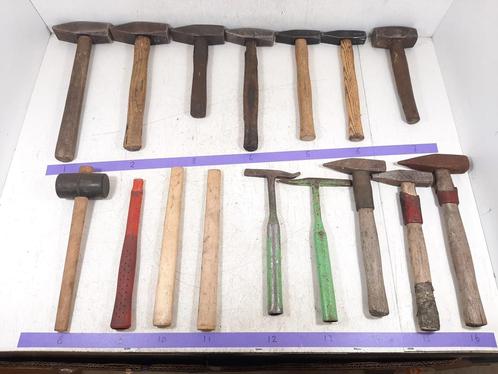 Vele soorten en maten bakhamers, bikhamer en rubber hamer., Doe-het-zelf en Verbouw, Gereedschap | Handgereedschap, Gebruikt, Ophalen of Verzenden