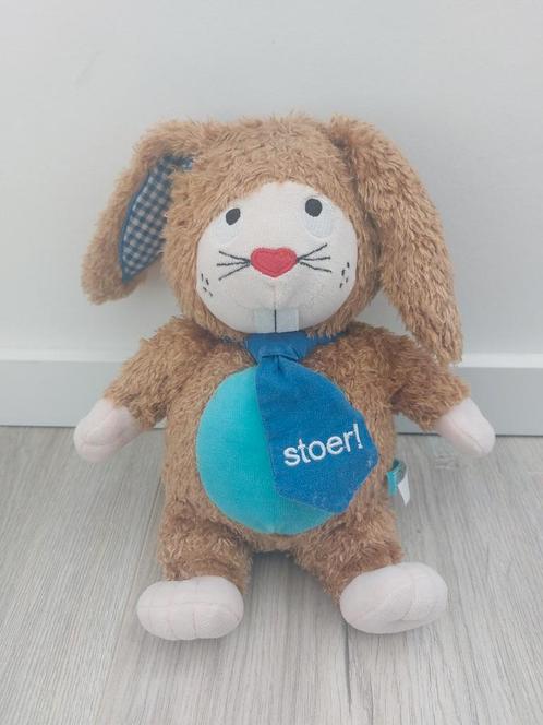 Knuffel lief! Lifestyle konijn blauw stropdas K9201, Kinderen en Baby's, Speelgoed | Knuffels en Pluche, Zo goed als nieuw, Beer