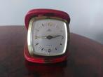 Lumen vintage reiswekker leren hoesje (4 jewels), Ophalen of Verzenden, Gebruikt, Analoog