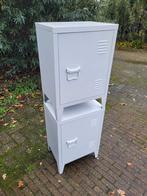 2 Witte locker kastjes, Huis en Inrichting, Kasten | Lockerkasten, Ophalen, Zo goed als nieuw