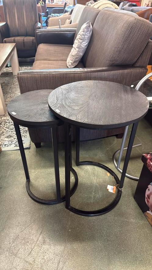Bijzet tafels set, Huis en Inrichting, Tafels | Bijzettafels, Rechthoekig, Minder dan 55 cm, Hout, Ophalen