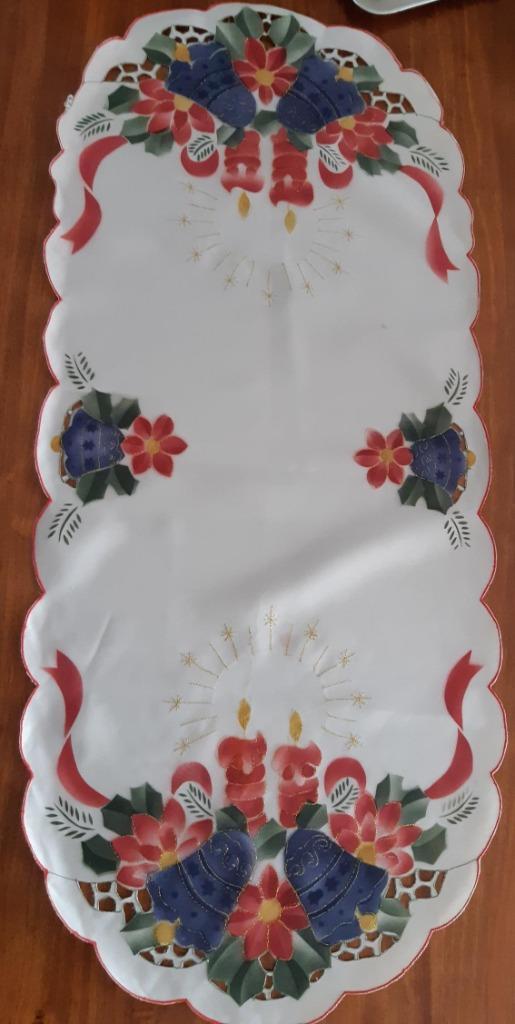 Kerst * Loper met schulprand * Tafelloper * Kastloper, Diversen, Kerst, Gebruikt, Ophalen