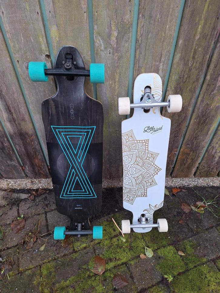 Deal 2 Longboards: Goldcoast & Long Island, Sport en Fitness, Skateboarden, Zo goed als nieuw, Longboard, Ophalen