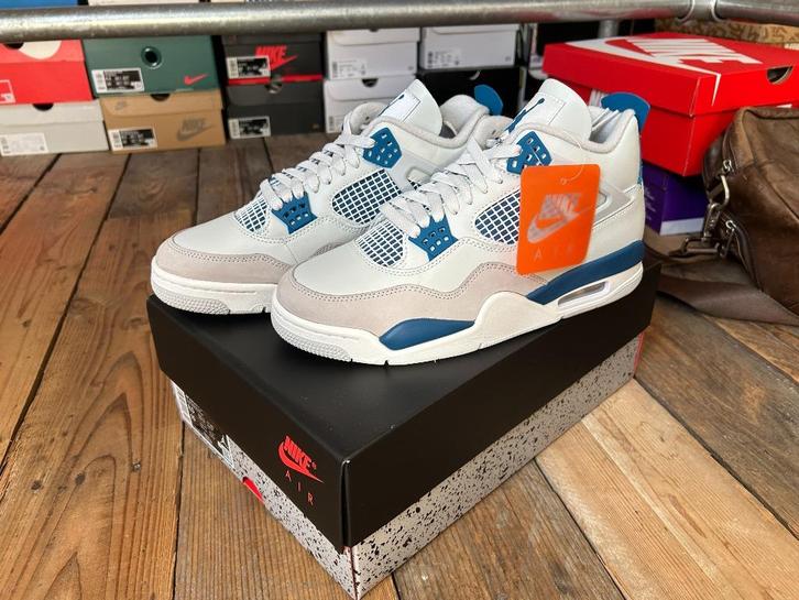 Nike Air Jordan 4 Military Blue - 42, Kleding | Heren, Schoenen, Nieuw, Sneakers of Gympen, Wit, Ophalen of Verzenden