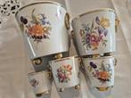 Freiberger Porselein Potten set van 5-Vintage jaren 70-goud, Ophalen of Verzenden