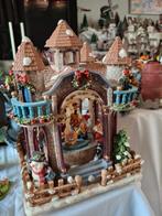 Kersthuis Kasteel met Trein en Verlichting, Diversen, Kerst, Ophalen of Verzenden, Zo goed als nieuw