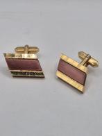 Vintage manchetknopen met Carneool, Sieraden, Tassen en Uiterlijk, Manchetknopen, Overige materialen, ., Ophalen of Verzenden