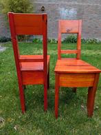 Vintage Ikea stoelen 'EMIL' oranje/rood, Huis en Inrichting, Ophalen of Verzenden, Rood, Twee
