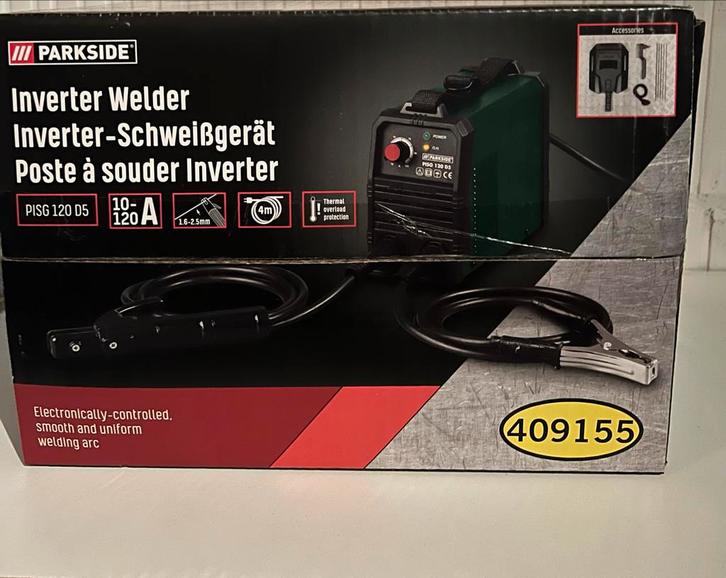 Parkside Inverter Lasser PISG 120 D5 nieuw, Doe-het-zelf en Verbouw, Gereedschap | Lasapparaten, Nieuw, Ophalen of Verzenden