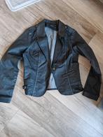 Zwart / donker grijs Geisha Denim Jasje - Maat L, Kleding | Dames, Jasjes, Kostuums en Pakken, Zwart, Maat 42/44 (L), Ophalen of Verzenden