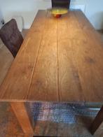 Authentieke Teak houten eettafel, Ophalen, Gebruikt, Teakhout, 200 cm of meer