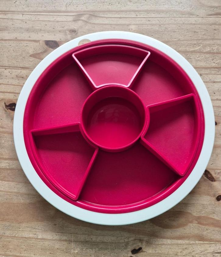 Tupperware Preludio Partyschaal Rood-wit NIEUW, Huis en Inrichting, Keuken | Tupperware, Nieuw, Schaal, Wit, Rood, Ophalen of Verzenden