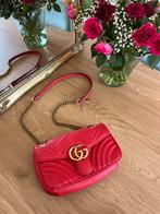 Gucci tas rood Marmont 26 cm, Zo goed als nieuw, Ophalen, Rood