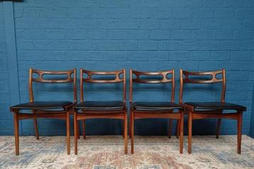 4 Vintage stoelen Johannes Andersen | Deens | palissander | beschikbaar voor biedingen