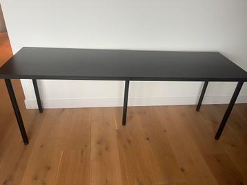 Ikea Bureau 200x60 cm  Zwart - Gebruikt