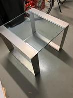 bijzettafel, Minder dan 55 cm, Gebruikt, Vierkant, Glas