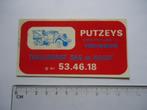 sticker oud PUTZEYS Heusden takelauto takelwagen oldtimer, Verzenden, Zo goed als nieuw