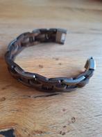 FOSSIL heren armband bruin leer met rvs sluiting, Ophalen of Verzenden, Zo goed als nieuw, Bruin, Leer