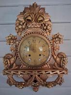 Antieke (Zweedse?) goudkleurige wandpendule, Antiek en Kunst, Ophalen