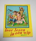 Vintage boekje Leer lezen in een wip deel 1, Ophalen of Verzenden, Gelezen