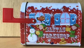 Amerikaanse mailbox / postbus blik Santa’s workshop - ZGAN beschikbaar voor biedingen