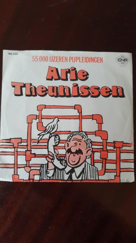 Arie Theunissen - 55.000 IJzeren Pijpleidingen Single, Cd's en Dvd's, Vinyl Singles, Gebruikt, Single, Nederlandstalig, 7 inch