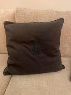 Ralph Lauren Kussen - Donkergrijs met Binnenkussen, Ophalen of Verzenden, Zo goed als nieuw, Grijs, Vierkant