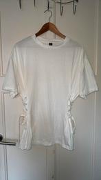Shein wit shirt met detail taille maat l nieuw, Kleding | Dames, Verzenden, Zo goed als nieuw, Wit, Korte mouw