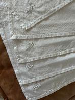 5 antieke witte servetten met monogram, Antiek en Kunst, Ophalen of Verzenden