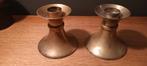 "A creation of Amsterdam, 2 kandelaars, brons, Antiek en Kunst, Antiek | Kandelaars, Ophalen of Verzenden, Koper of Brons