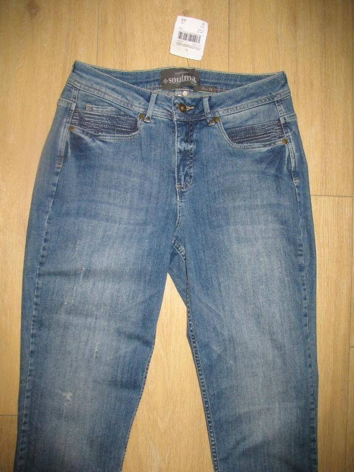 Soulmate Stretch Spijkerbroek Mt 38 Ongedragen, Kleding | Dames, Broeken en Pantalons, Nieuw, Maat 38/40 (M), Blauw, Lang, Ophalen of Verzenden