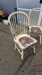 4 brocante Engelse windsor stoelen, Ophalen
