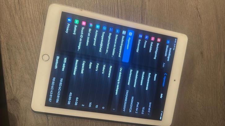 Apple iPad Air 2, 64 gb, Computers en Software, Apple iPads, Zo goed als nieuw, Apple iPad Air, 10 inch, 64 GB, Ophalen of Verzenden