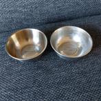 Set van 2 Duyvis Pindabakjes, Huis en Inrichting, Ophalen of Verzenden, Gebruikt, Rvs of Chroom, Los bestek