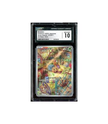 Pokemon Bramblin Snow Hazard sv2P AR Full Art #072 CGC 10 beschikbaar voor biedingen