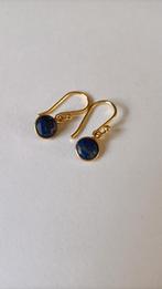 Fraaie zilver vergulde oorbellen met Lapis Lazuli, Hangers, Verzenden, Nieuw, Met edelsteen