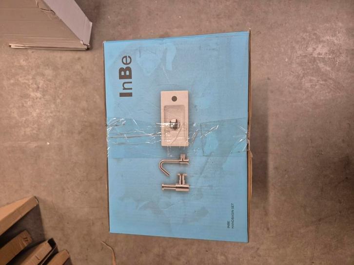 Clou inbe fonteinset, koud water kraan, sifon en afvoerplug, Doe-het-zelf en Verbouw, Sanitair, Nieuw, Chroom, Ophalen