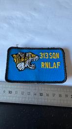 Patch name tag 313 squadron, Ophalen, Luchtmacht, Nederland, Embleem of Badge