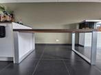 Eettafel, eikenhout metaal, Eijerkamp 180x100, Huis en Inrichting, Tafels | Eettafels, Ophalen, Gebruikt, 50 tot 100 cm, Vijf personen of meer