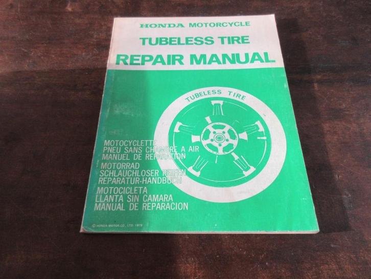 Honda tubeless tire banden repair manual 1979, Motoren, Handleidingen en Instructieboekjes, Honda, Ophalen of Verzenden