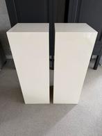 Twee witte hoogglans zuilen, Ophalen, Gebruikt