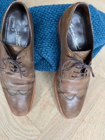 Floris van Bommel bruine heren schoenen maat 43,5 (8,5)